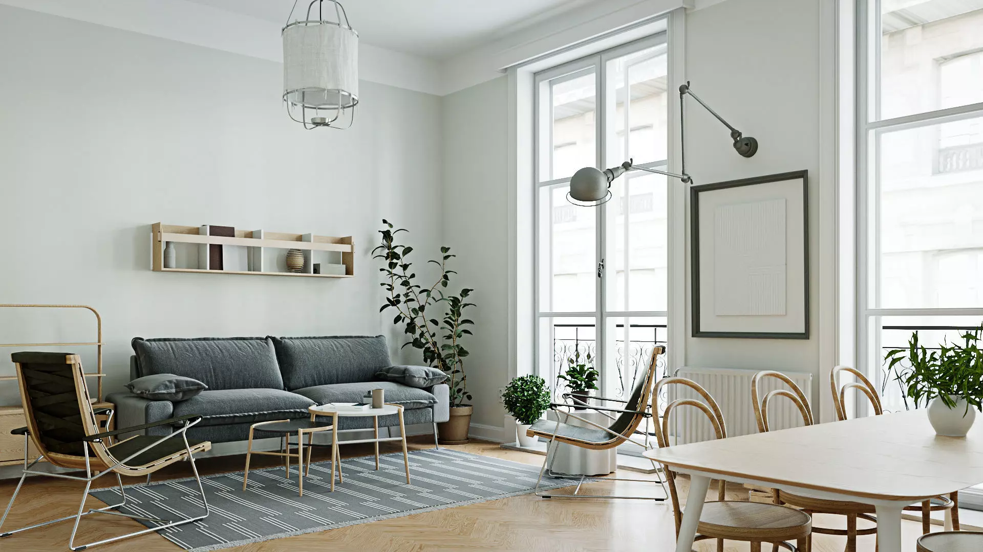 CA - Scandinavian interior scene 3D model_0