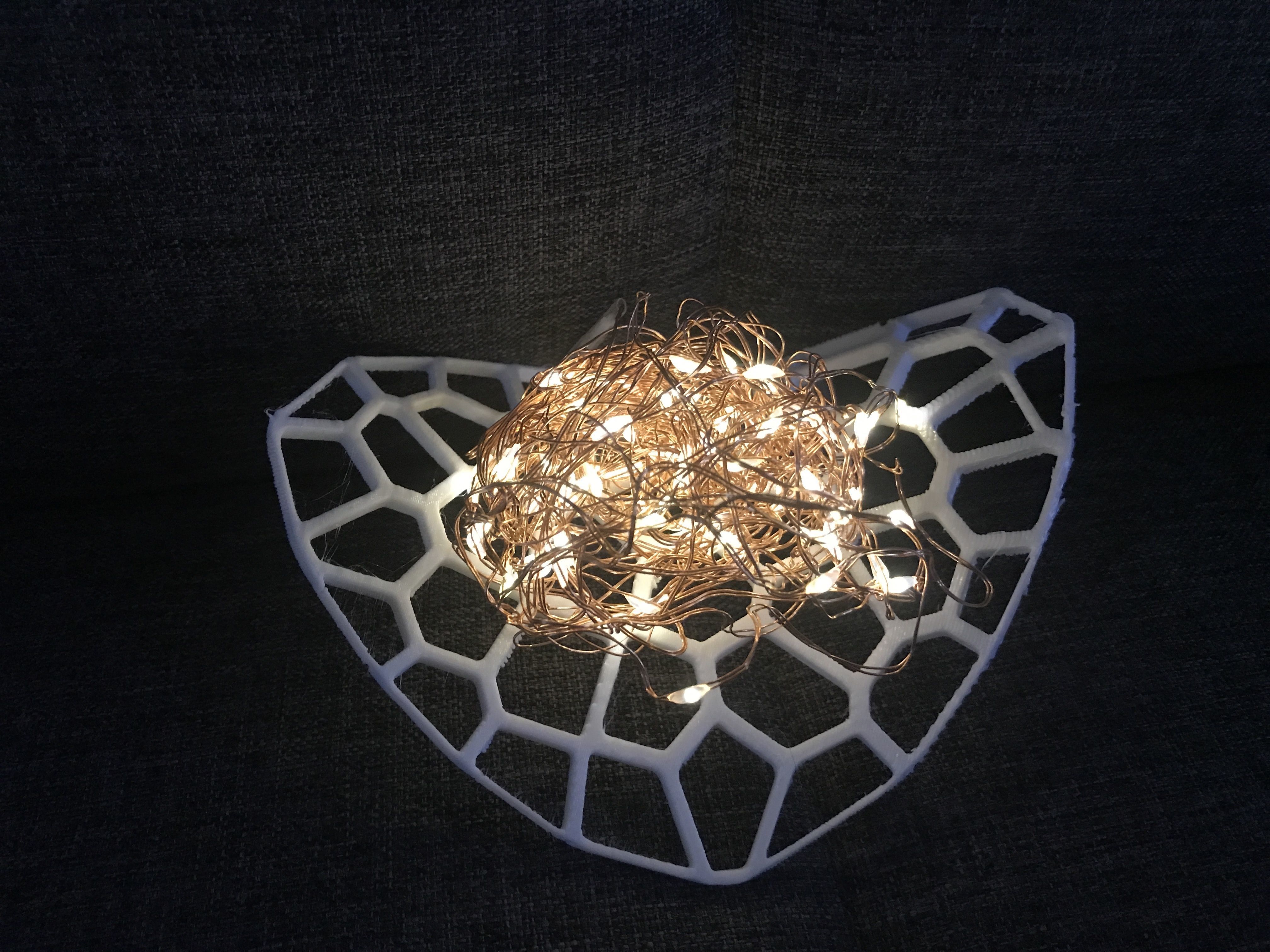 Voronoi Light Pad 3D print model_4