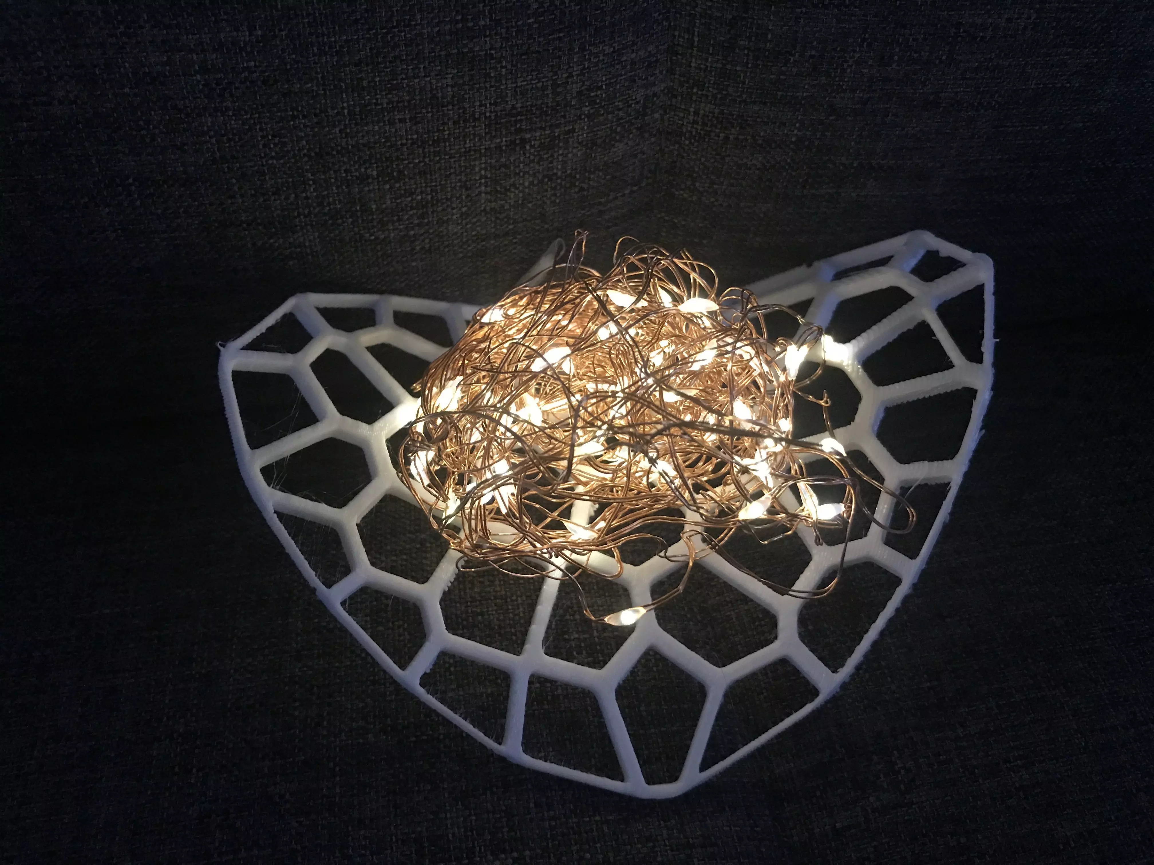 Voronoi Light Pad 3D print model_0