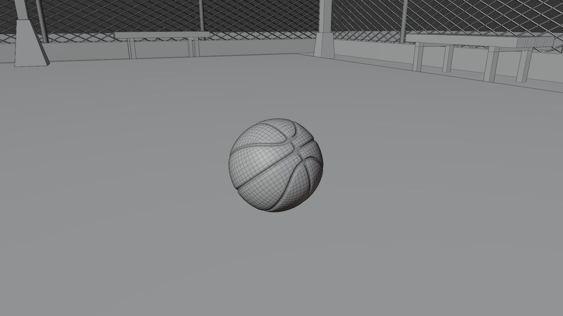 Basketball Court Low-poly 3D model_13