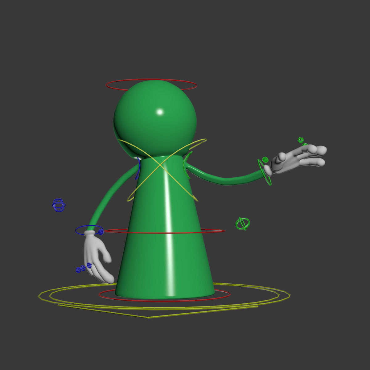 Board Game Figure Low-poly 3D model_5