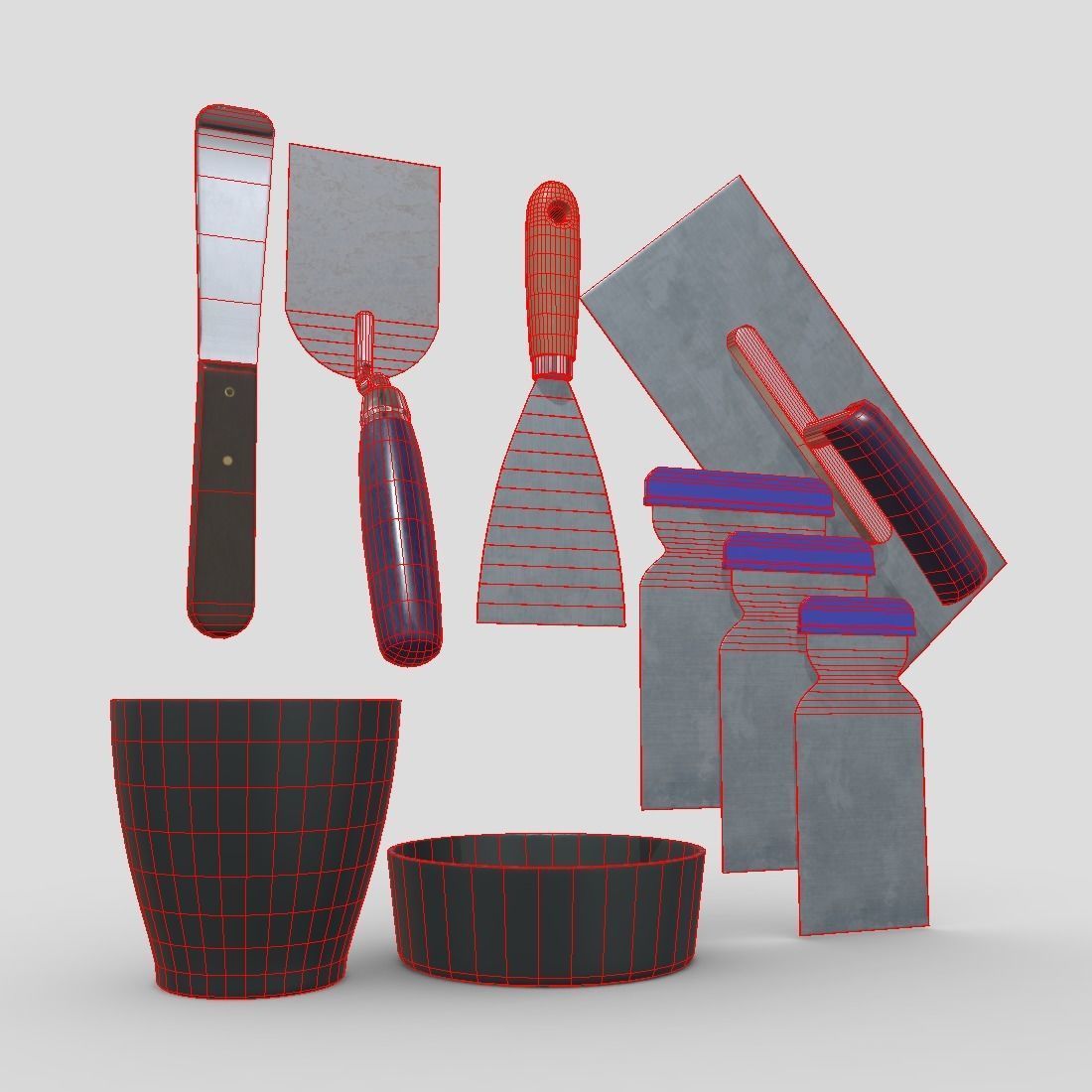 Industrial Tool Pack Low-poly 3D model_2