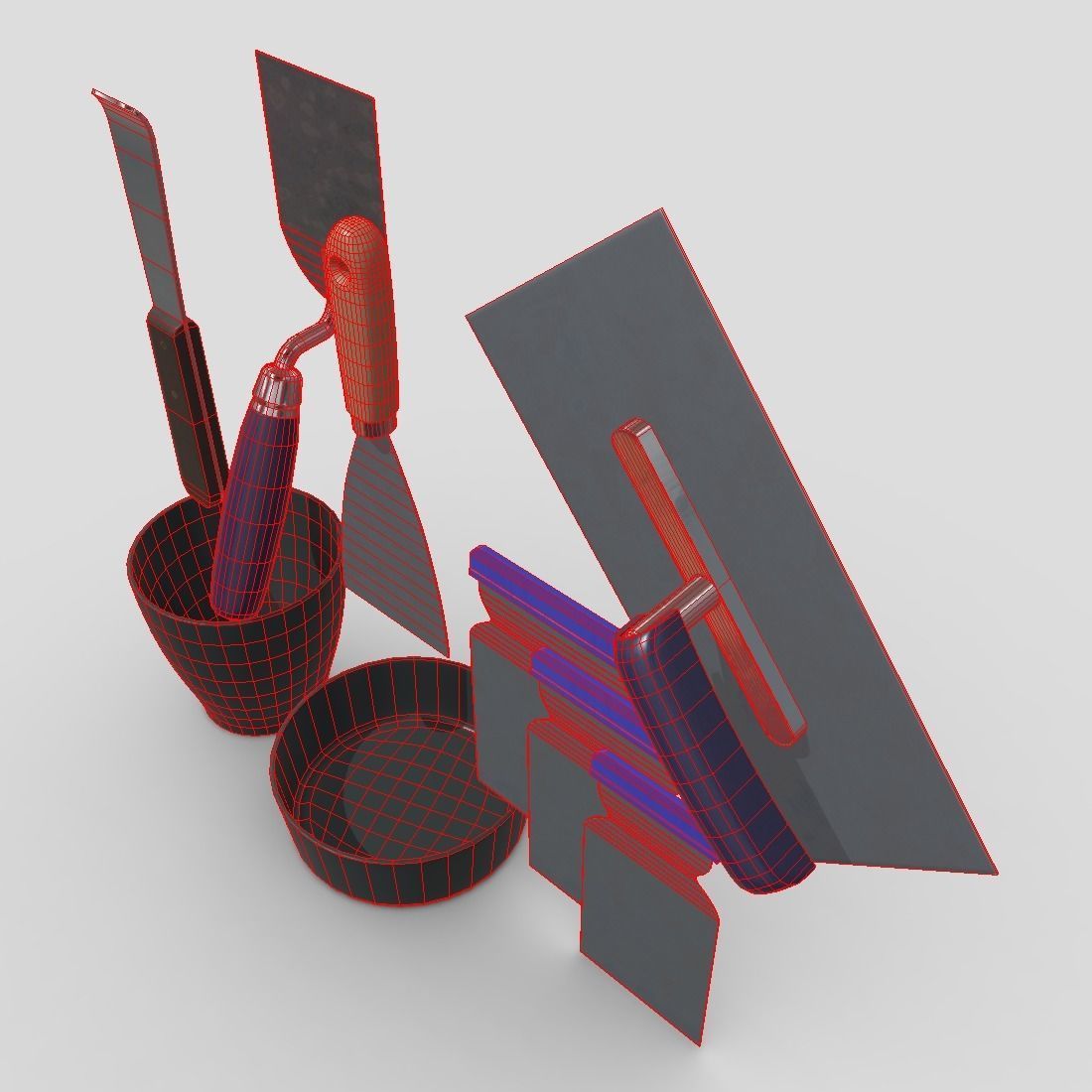 Industrial Tool Pack Low-poly 3D model_6