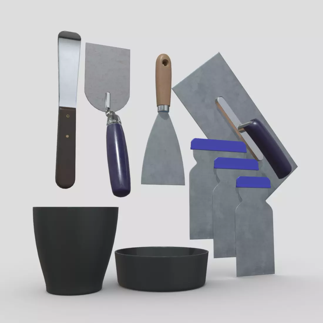 Industrial Tool Pack Low-poly 3D model_0