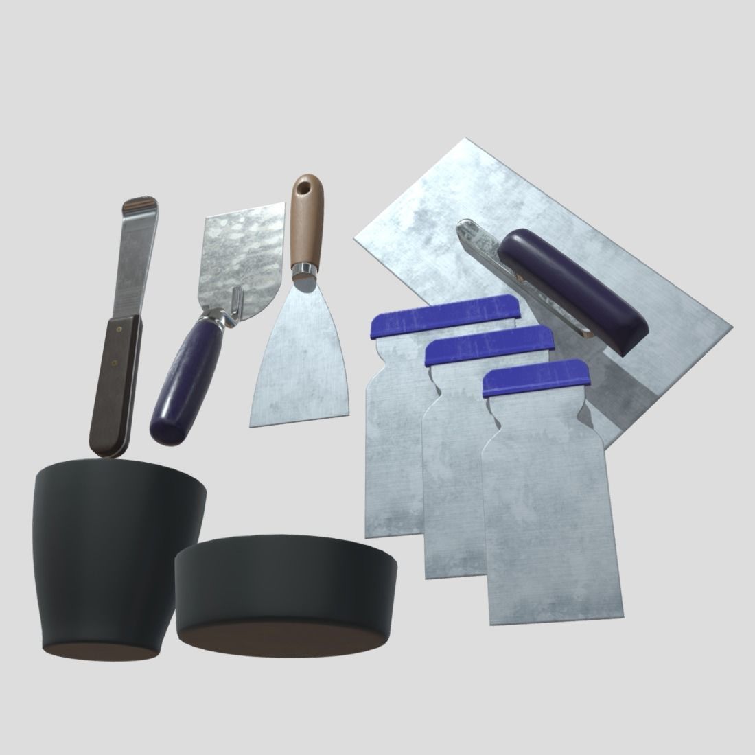 Industrial Tool Pack Low-poly 3D model_11