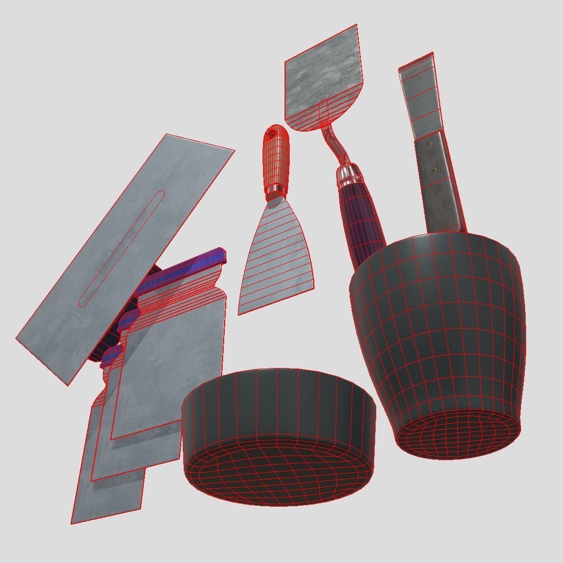 Industrial Tool Pack Low-poly 3D model_10