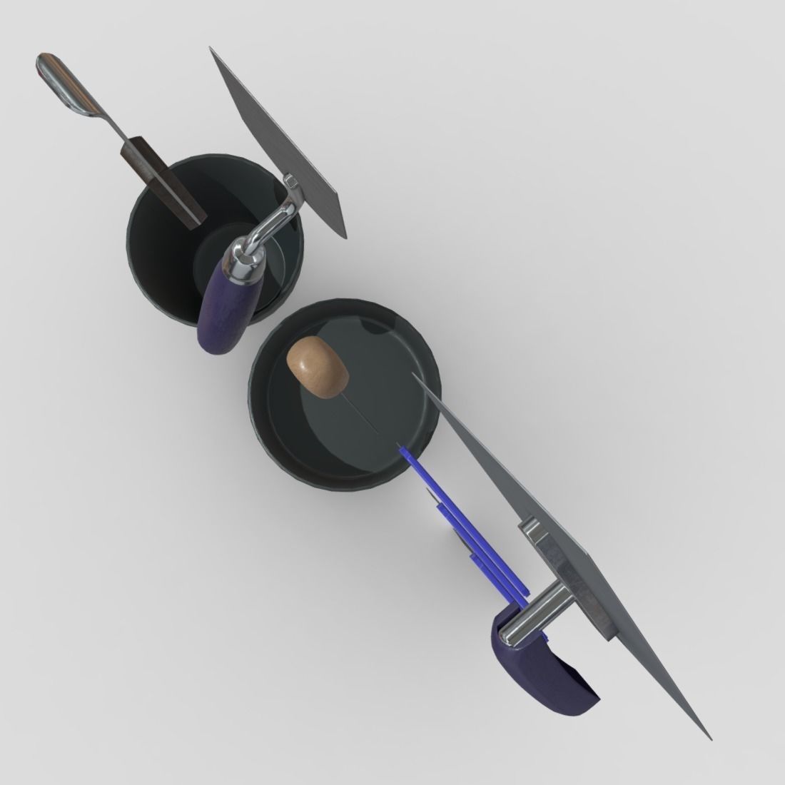 Industrial Tool Pack Low-poly 3D model_7