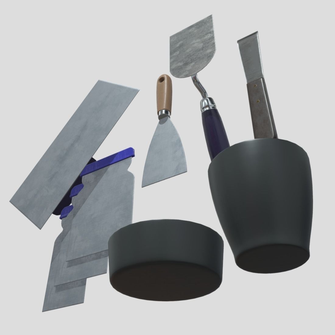 Industrial Tool Pack Low-poly 3D model_9