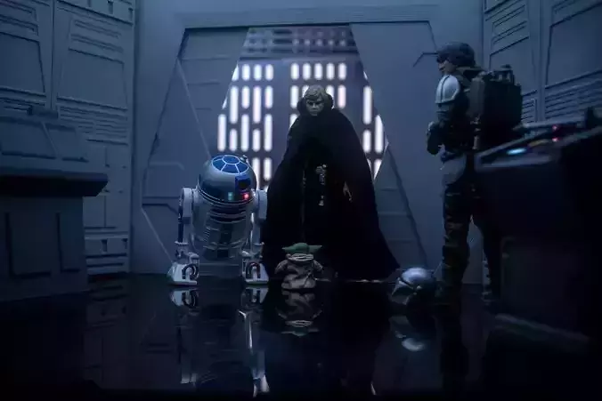 MANDALORIAN MOFF GIDEONS CRUISER DIORAMA for 12 6 AND 3 75inch