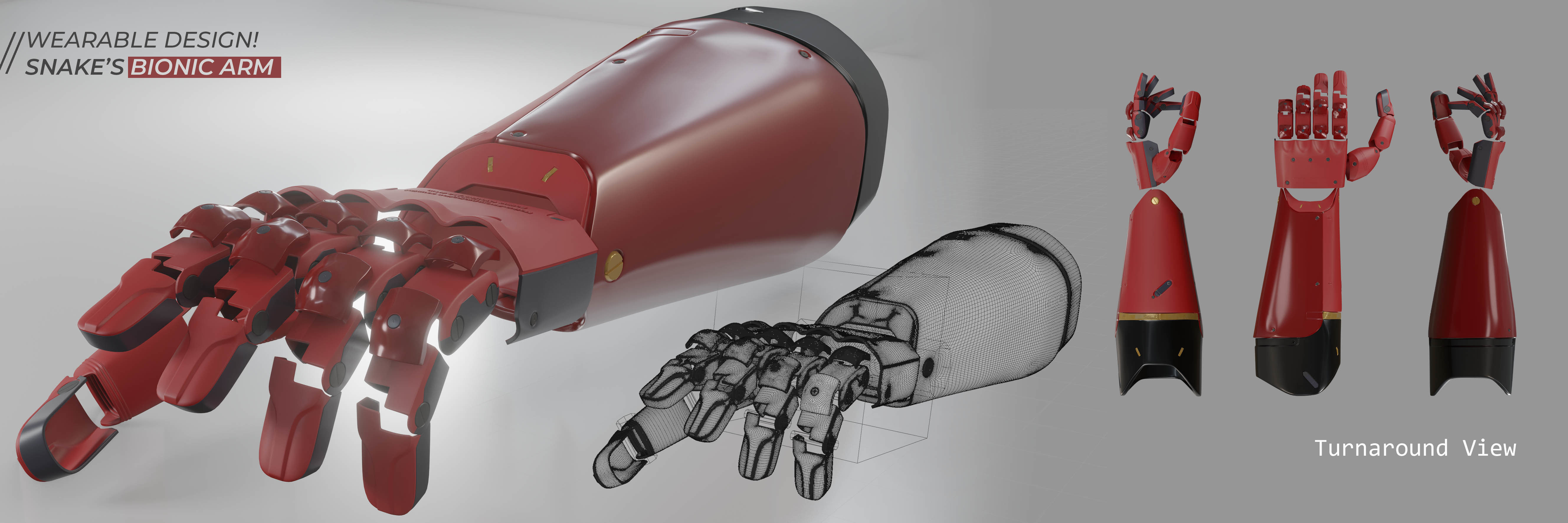 Venom Snake Metal Gear Solid V Bionic Arm 3D Printable Model 3D print model_1