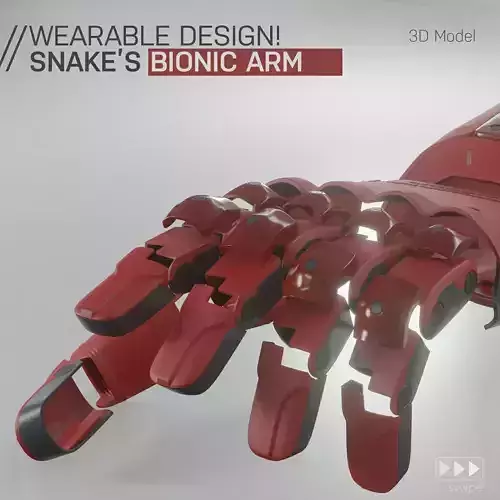 Venom Snake Metal Gear Solid V Bionic Arm 3D Printable Model