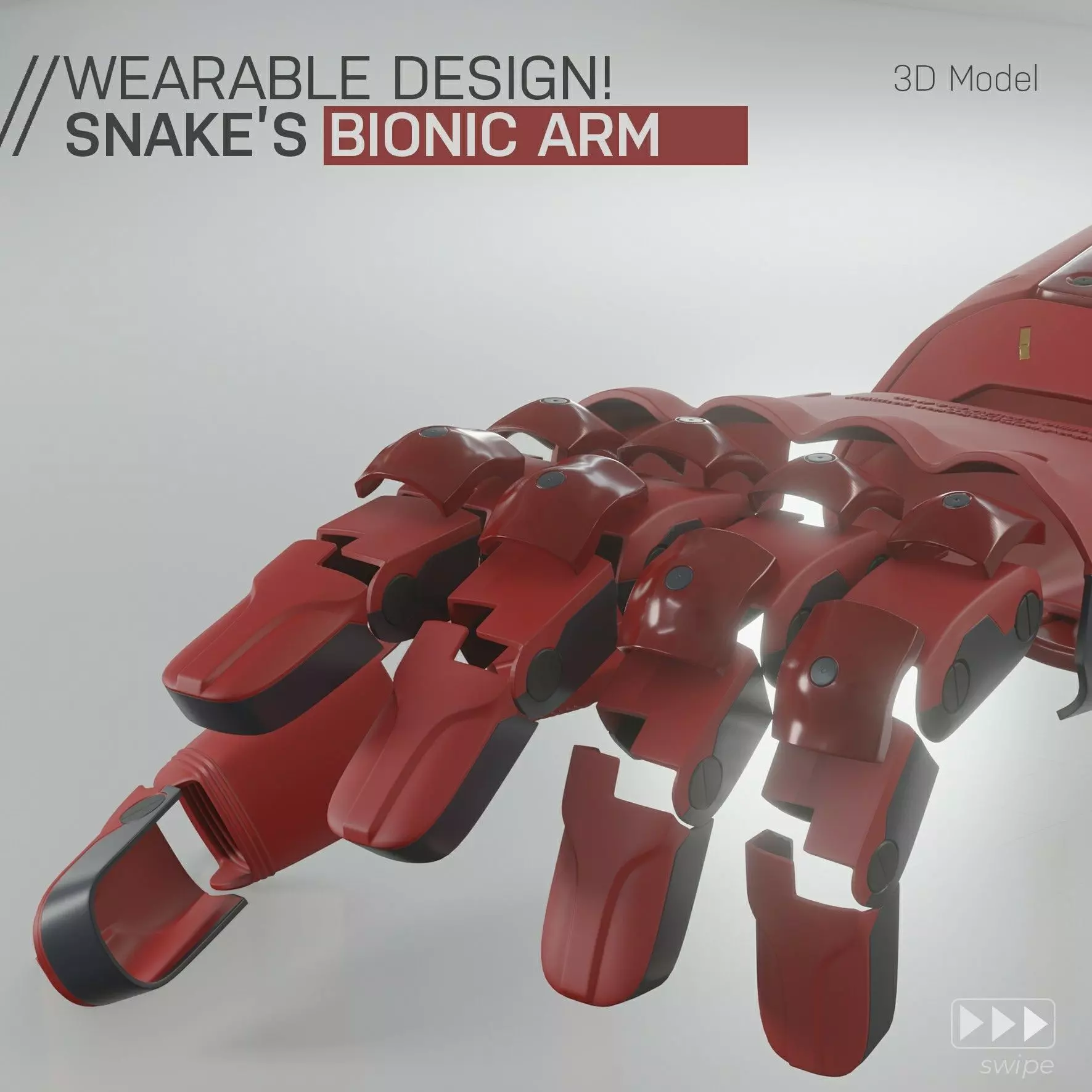 Venom Snake Metal Gear Solid V Bionic Arm 3D Printable Model 3D print model_0