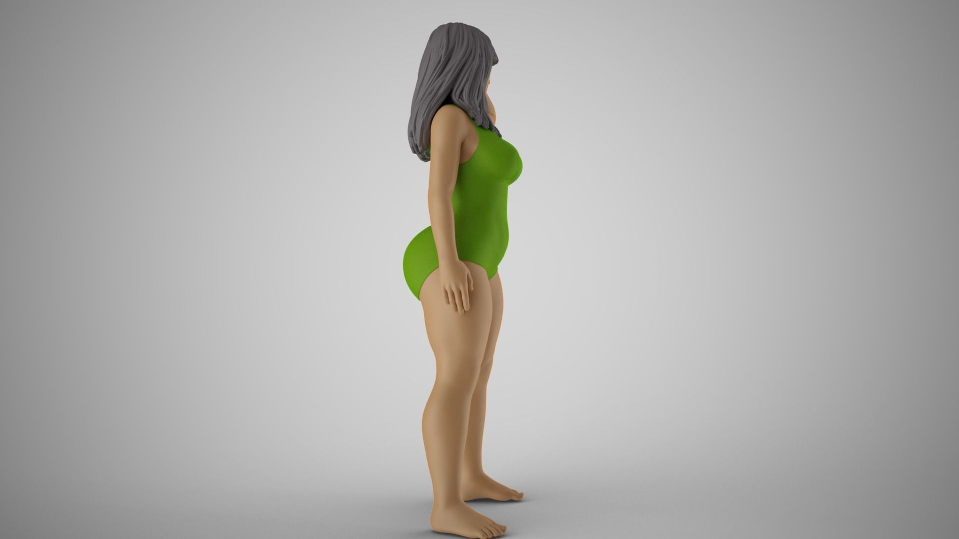 Plain Girl 6 3D print model_8