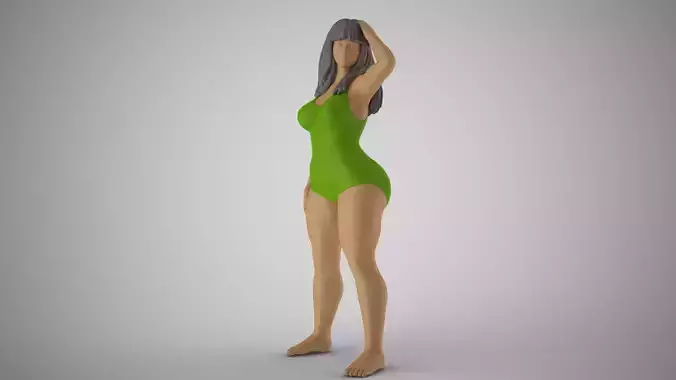 Plain Girl 6 3D print model
