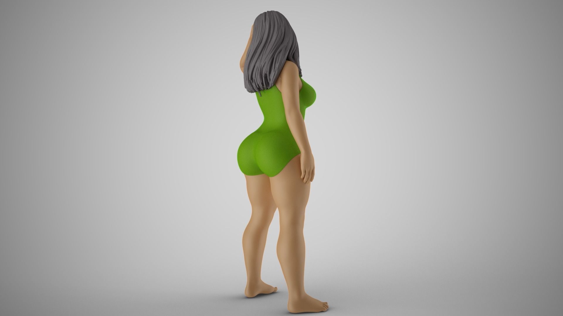 Plain Girl 6 3D print model_7