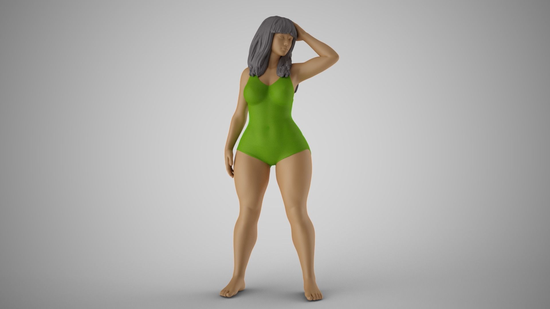 Plain Girl 6 3D print model_10