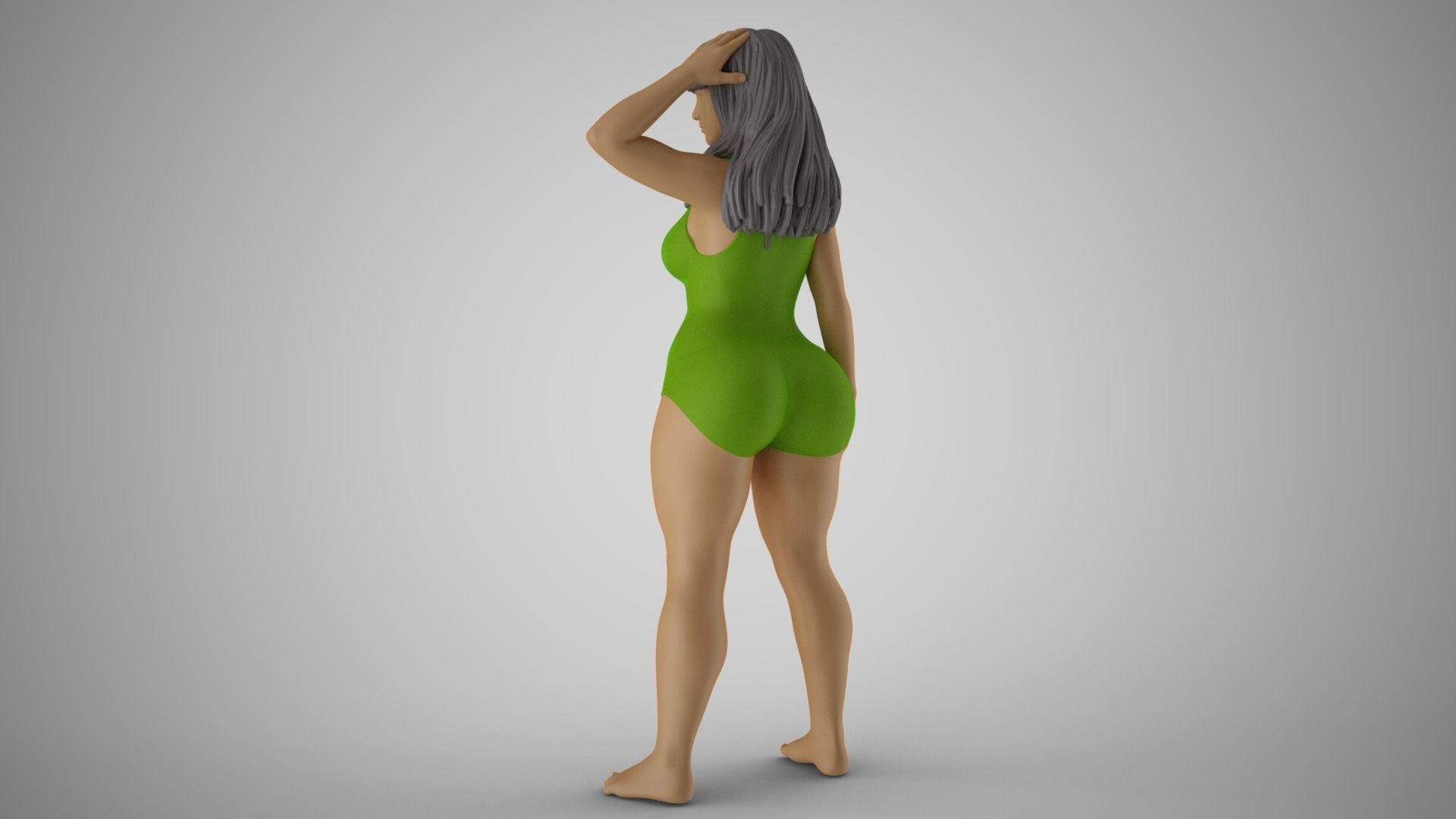 Plain Girl 6 3D print model_5
