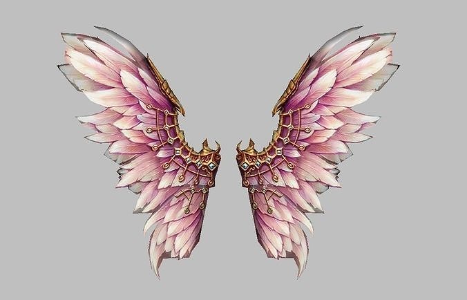 Custom Wings Low-poly 3D model