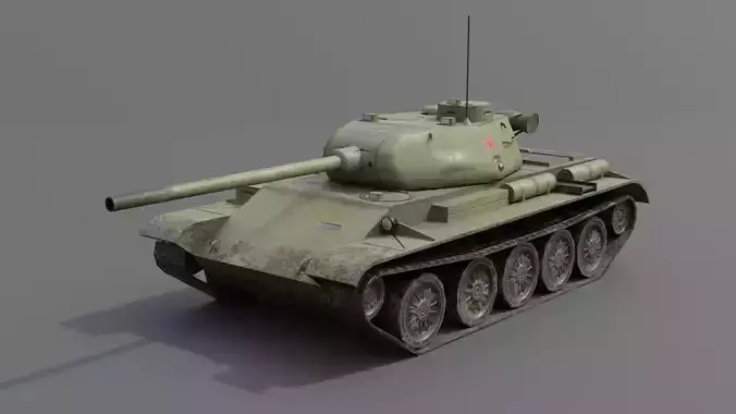T-44 Medium Tank  Low-poly 3D model
