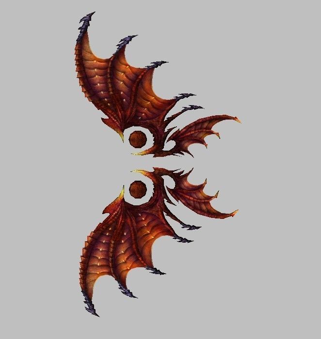 Devil Wing Low-poly 3D model_1