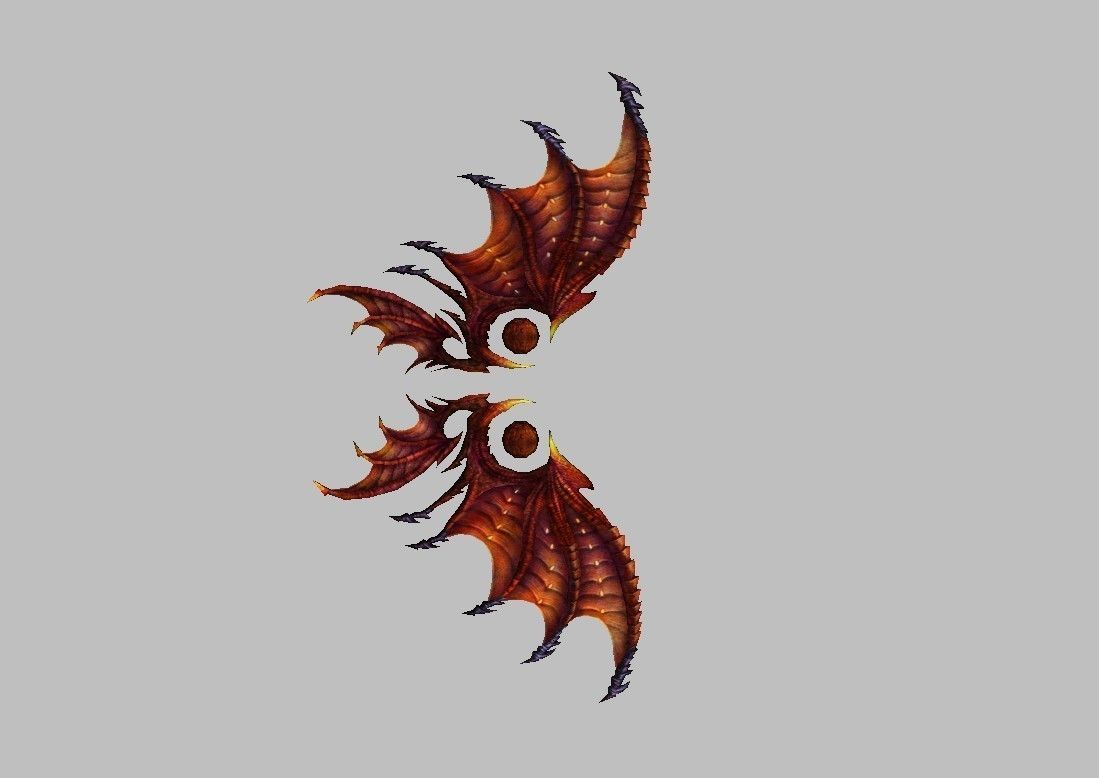Devil Wing Low-poly 3D model_10