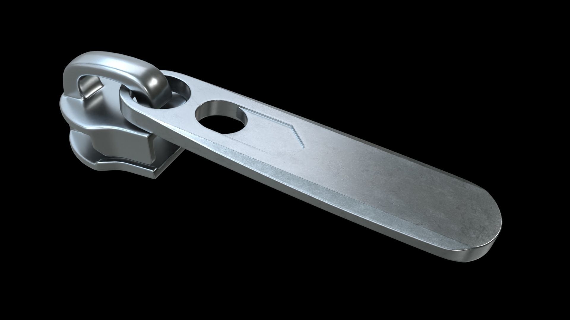 Zipper Puller with Slider 005 Low-poly 3D model_7