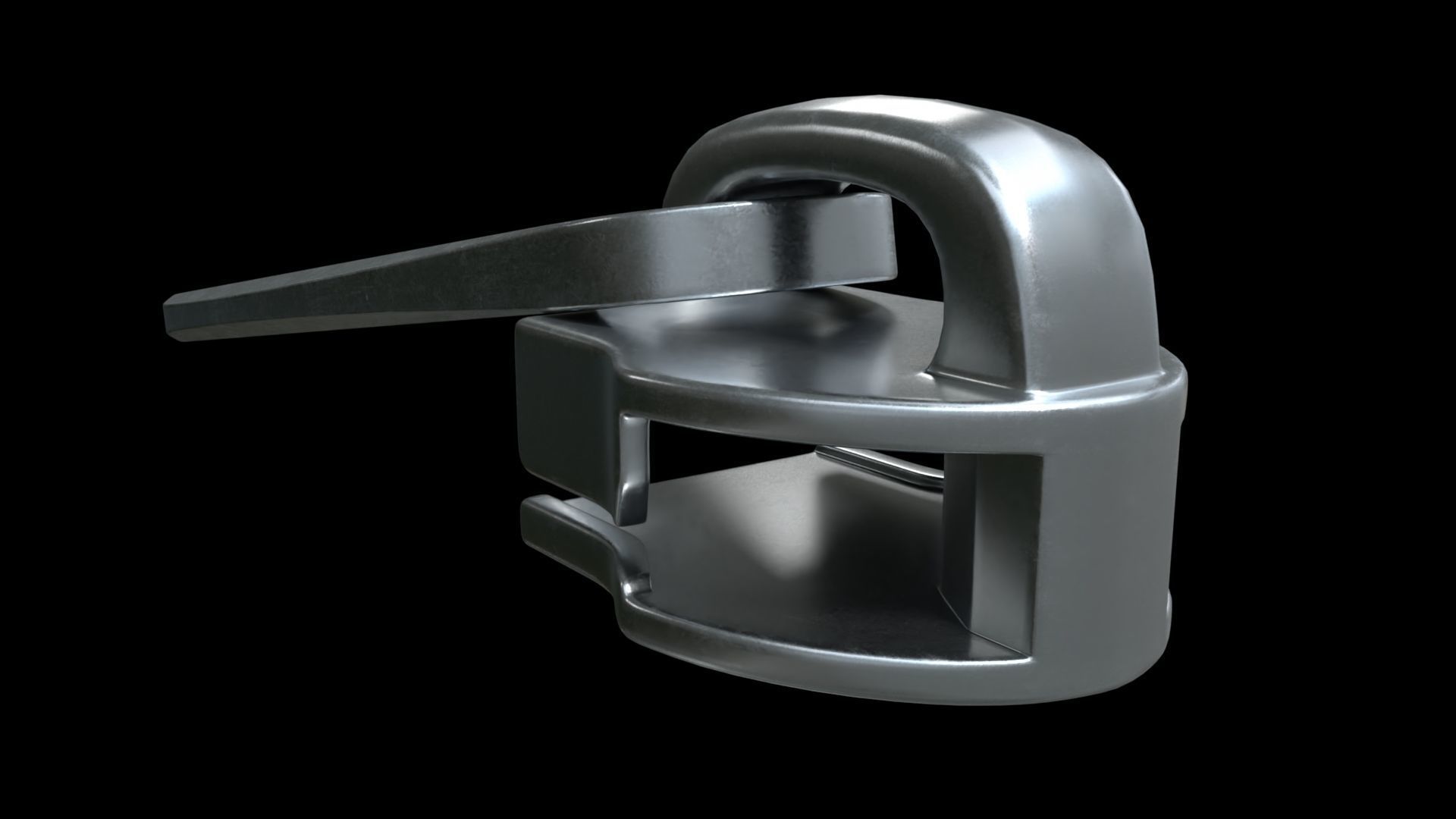 Zipper Puller with Slider 005 Low-poly 3D model_2