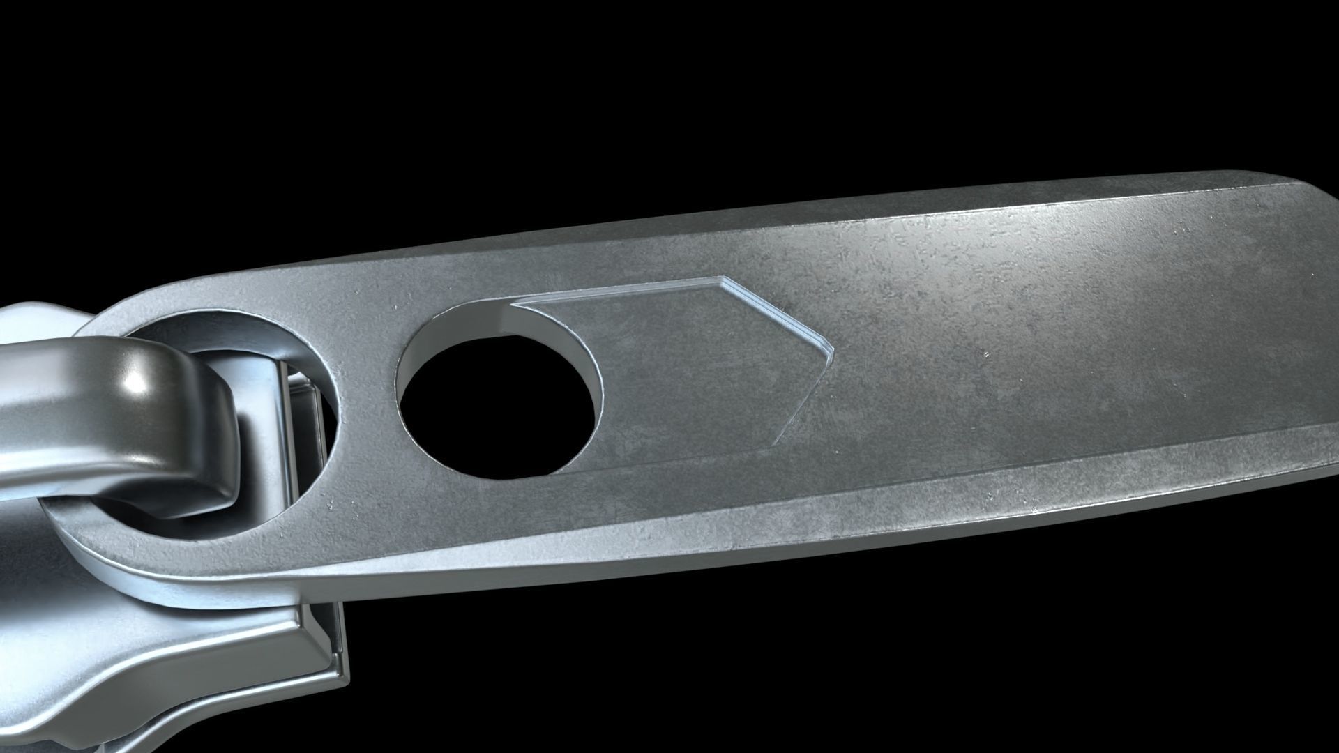 Zipper Puller with Slider 005 Low-poly 3D model_5