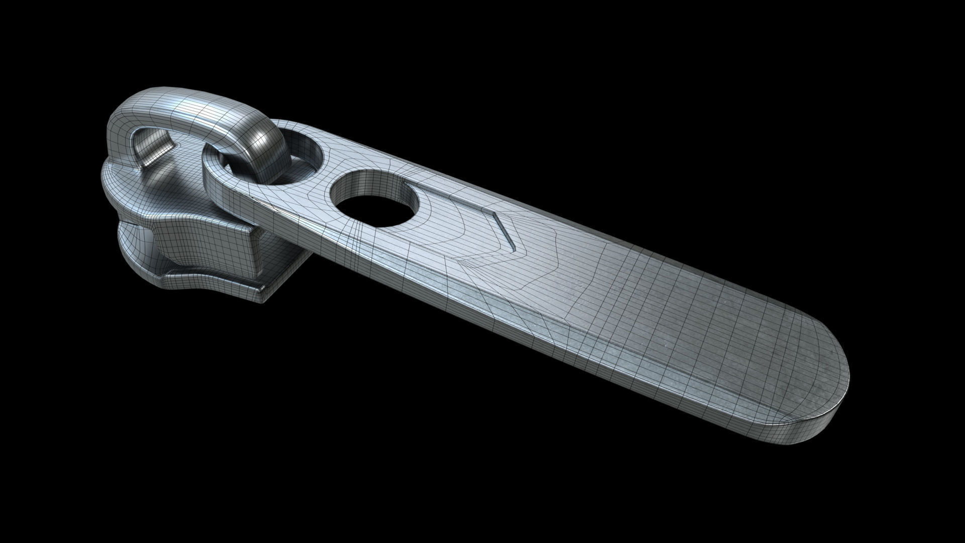 Zipper Puller with Slider 005 Low-poly 3D model_8