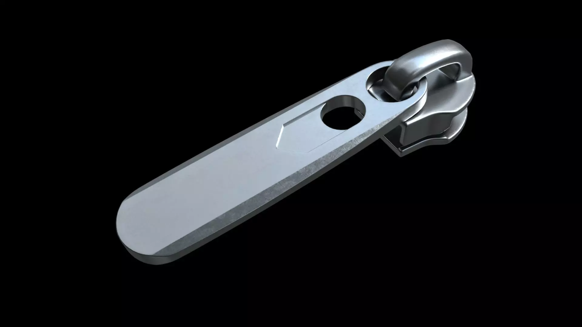 Zipper Puller with Slider 005 Low-poly 3D model_0