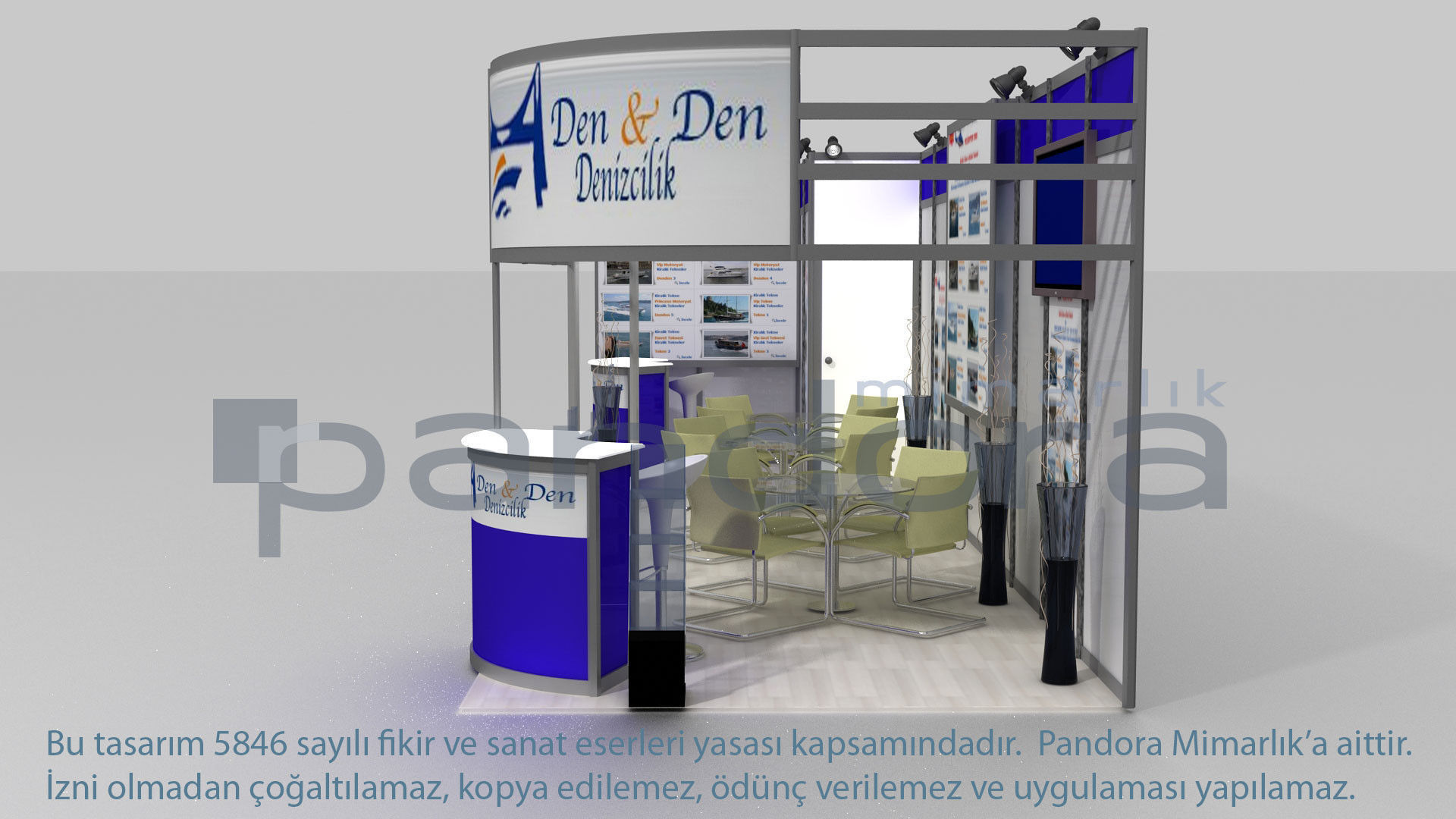 Den-Den exhibition stand design 3D model_3
