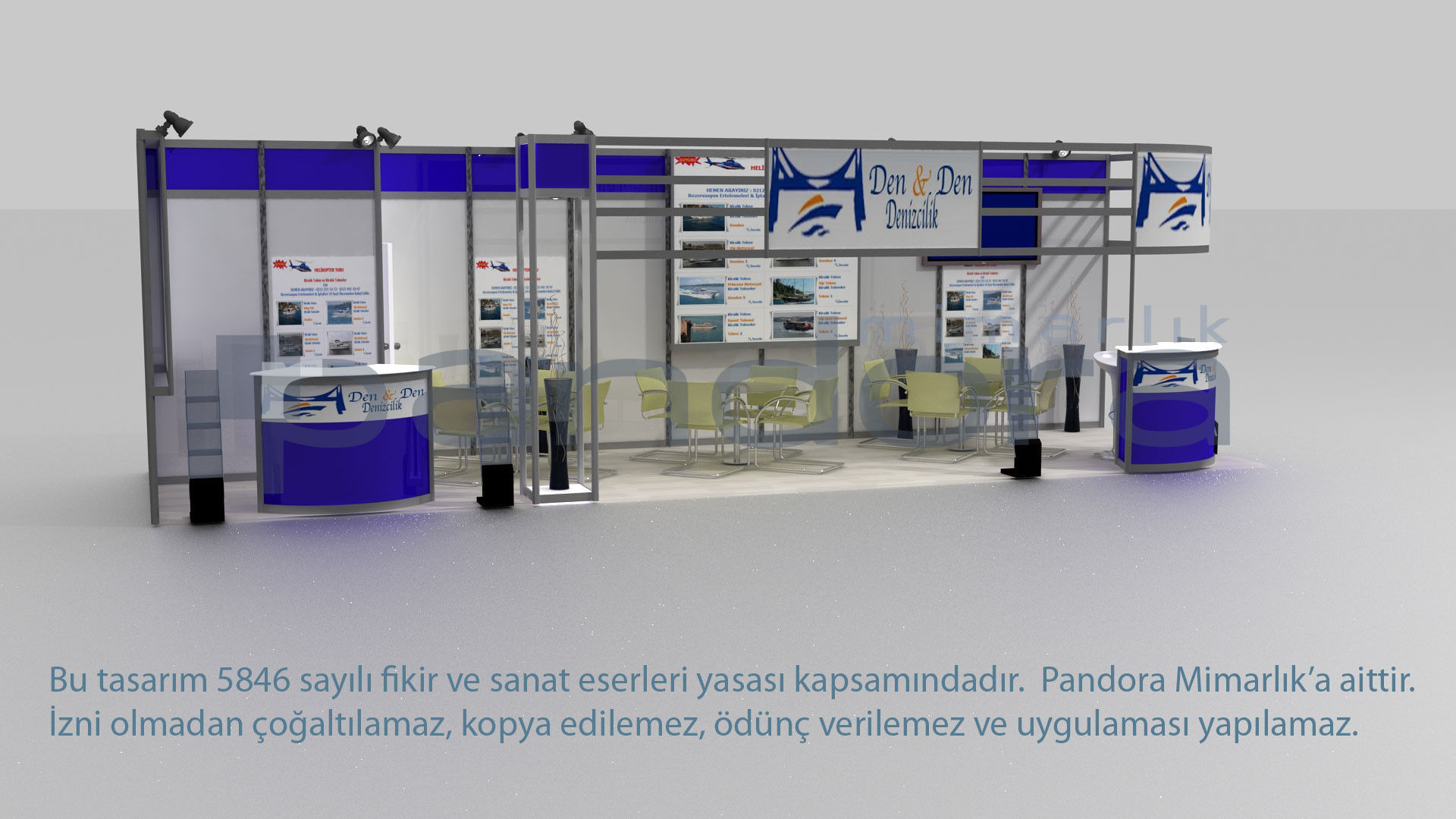 Den-Den exhibition stand design 3D model_1