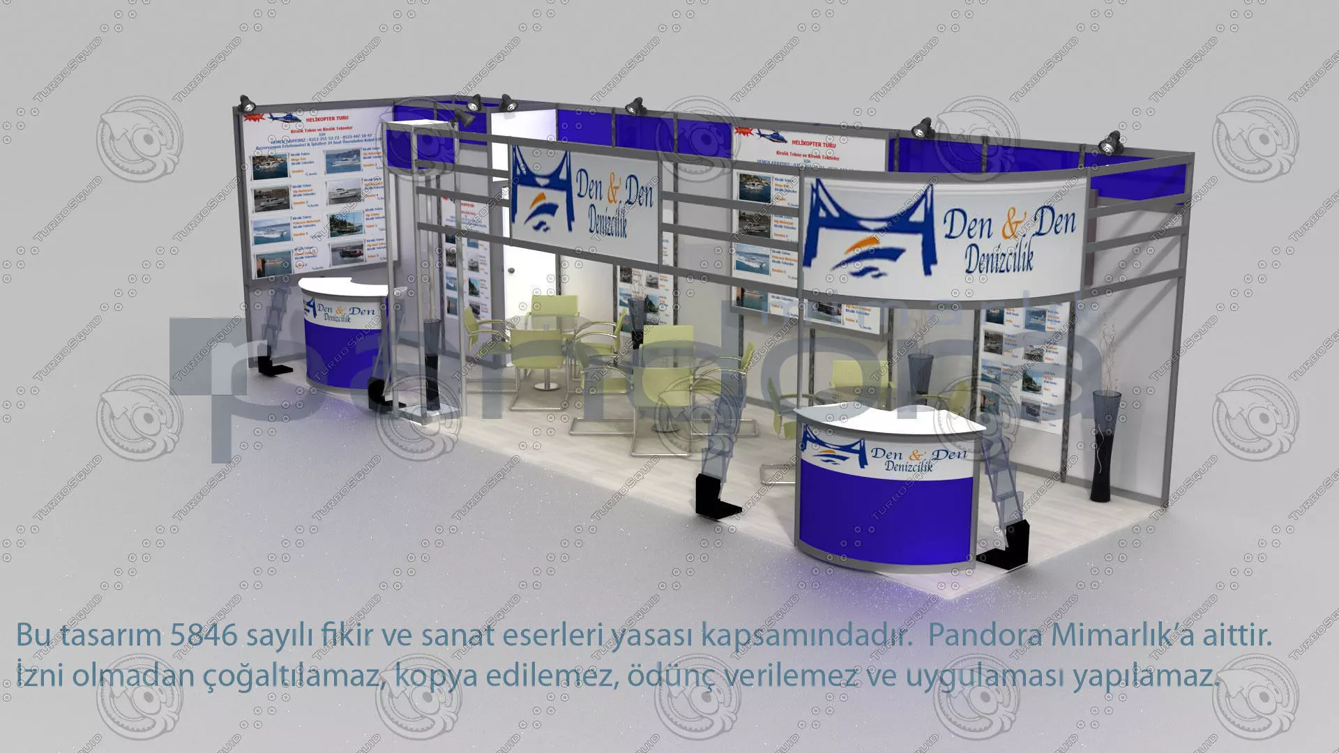 Den-Den exhibition stand design 3D model_0
