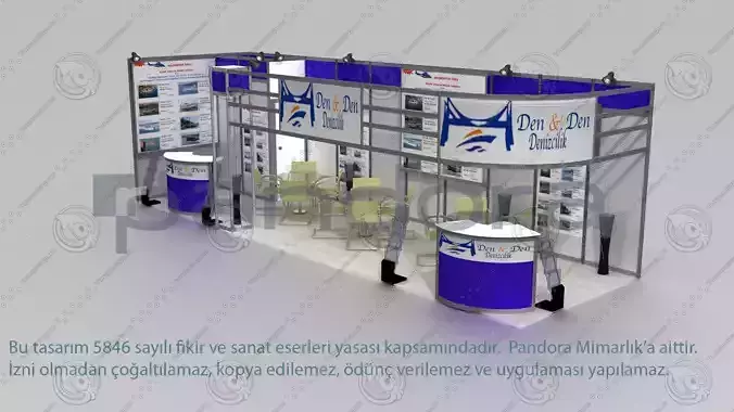 Den-Den exhibition stand design 3D model