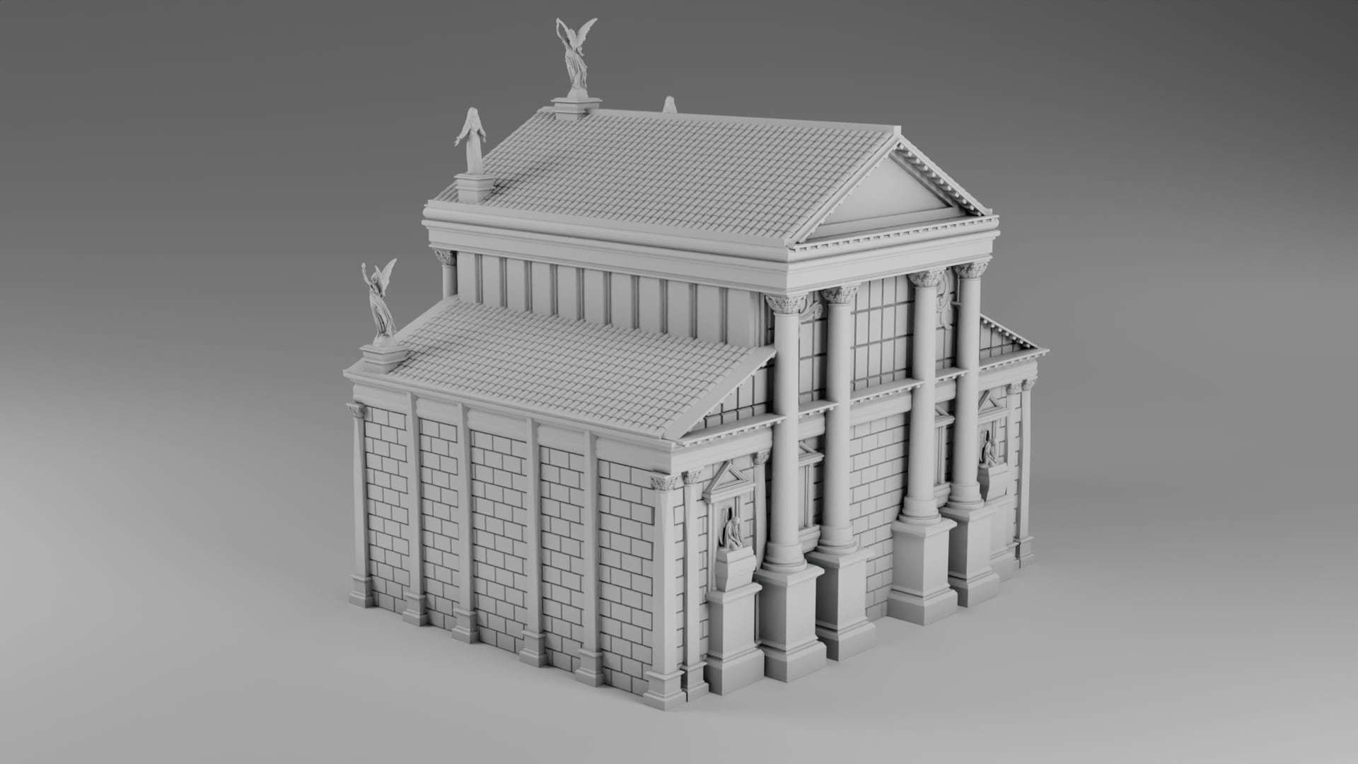 Gothic style build 3D print model_1