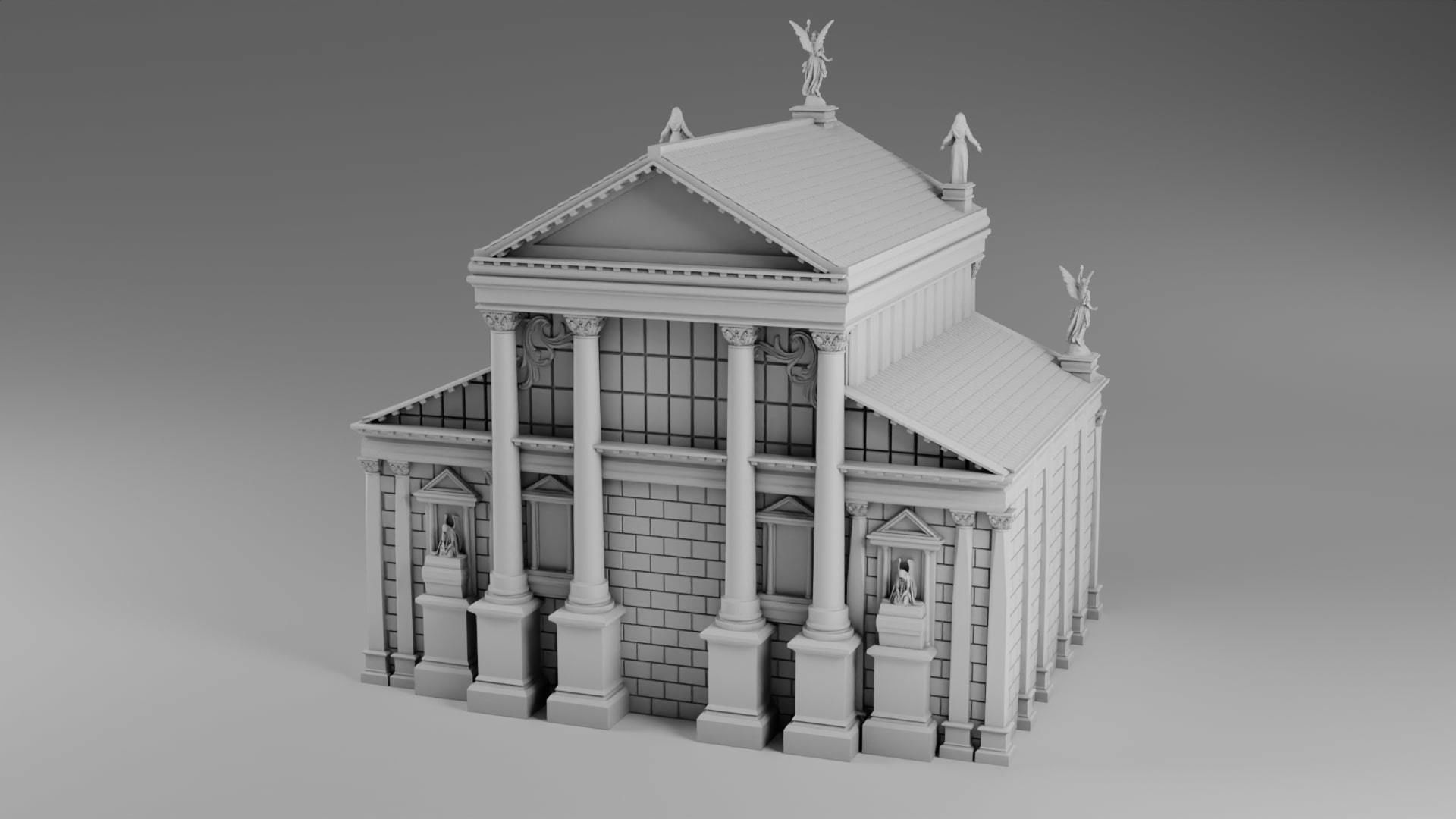 Gothic style build 3D print model_2