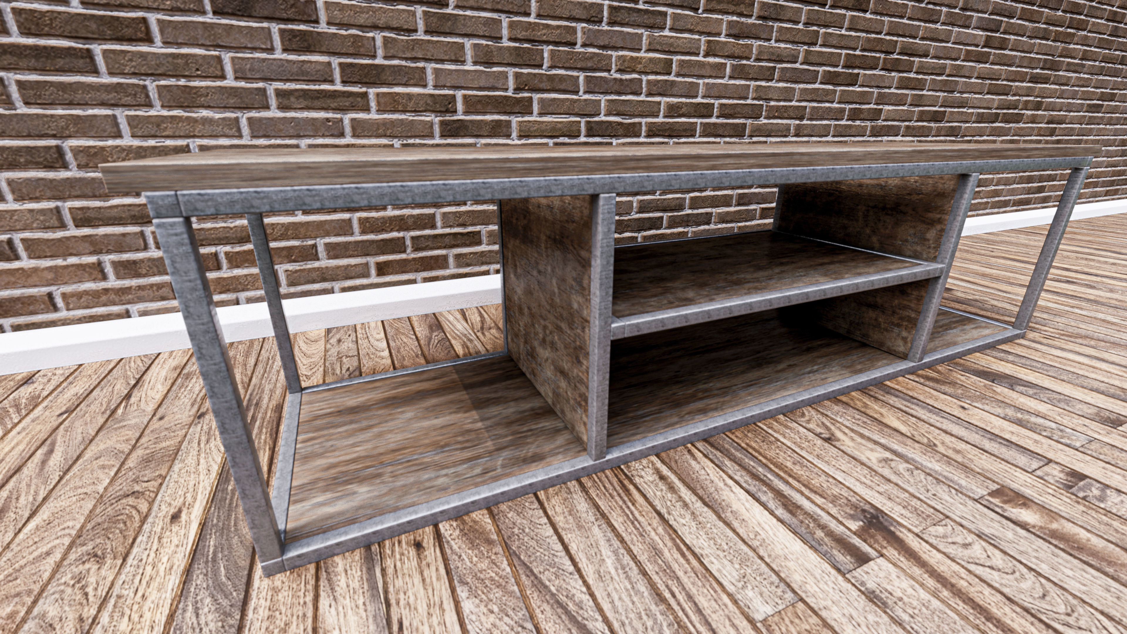 TV stand Free 3D model_1
