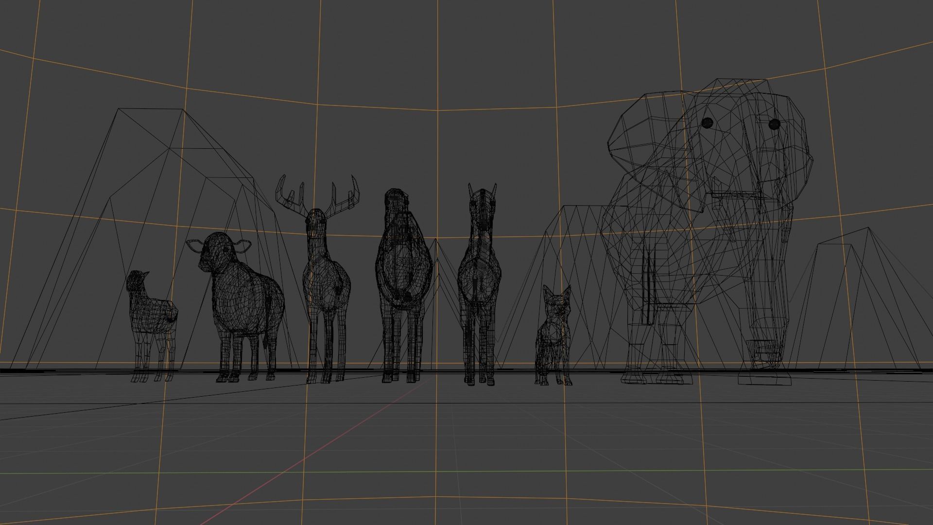 Animal Collection 3D lowpay 3D Low-poly 3D model_2