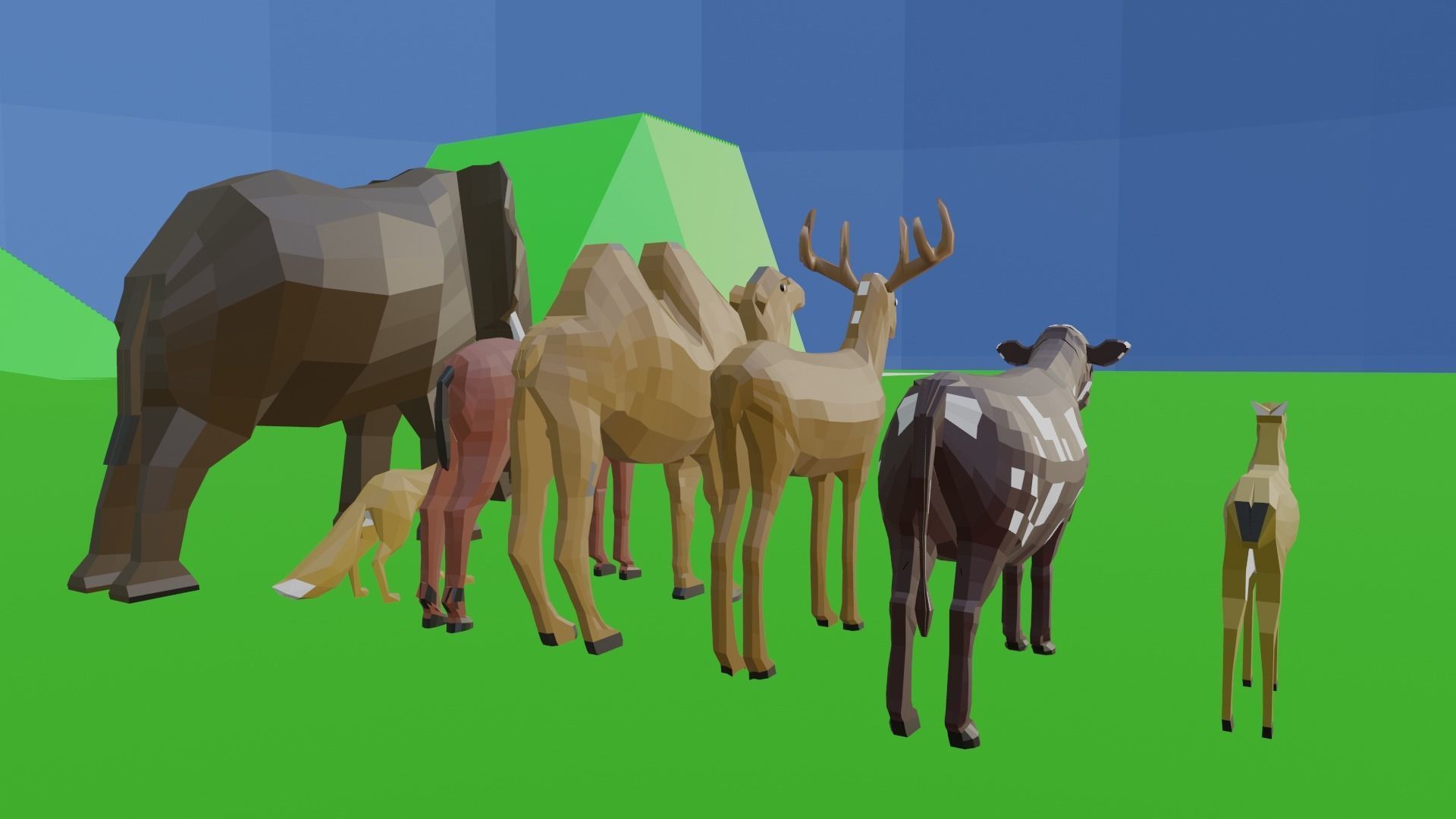 Animal Collection 3D lowpay 3D Low-poly 3D model_10