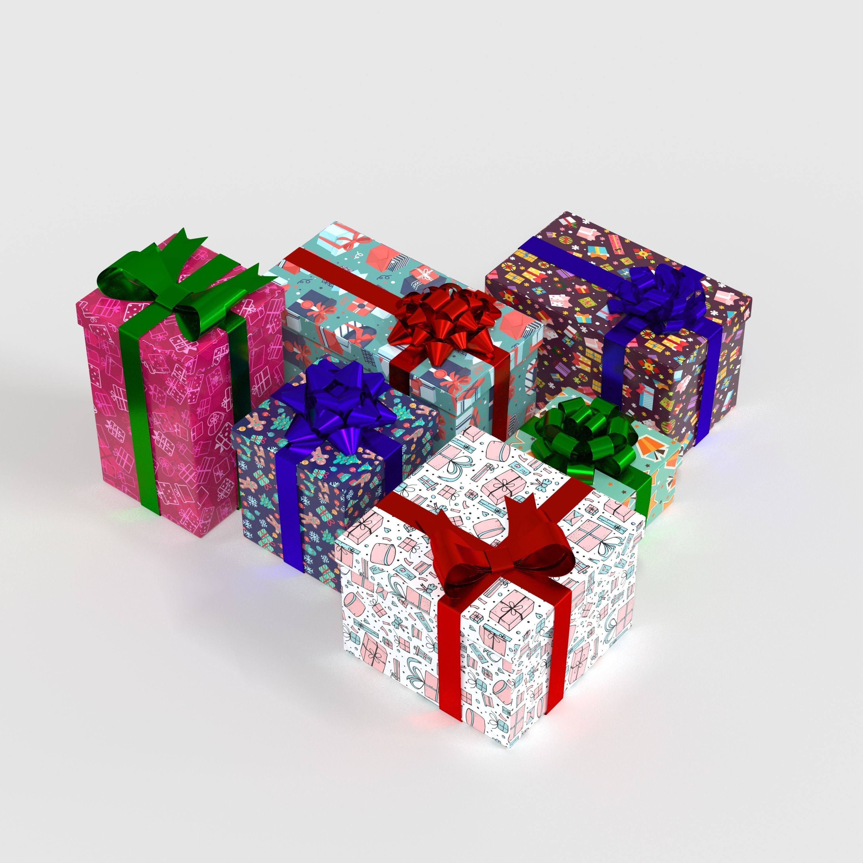 Gift Box 3D model_2
