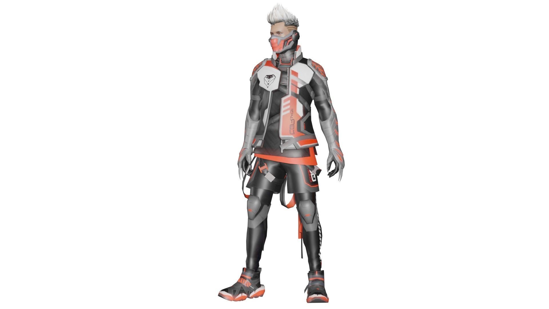 COBRA - Garena Free Fire - 3D Model Download - 4 Costumes in 1 3D model_4