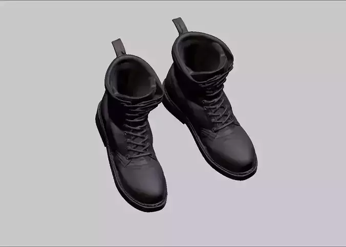 worn docmartens military shoes airwair model 3D print model