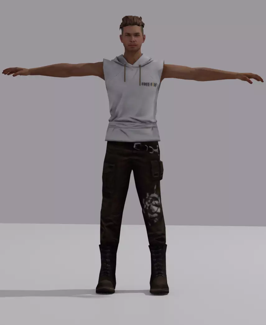 garena free fire adam 3d model Free low-poly 3D model_0