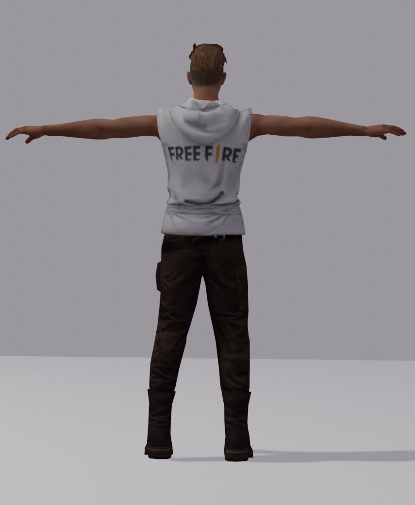garena free fire adam 3d model Free low-poly 3D model_3