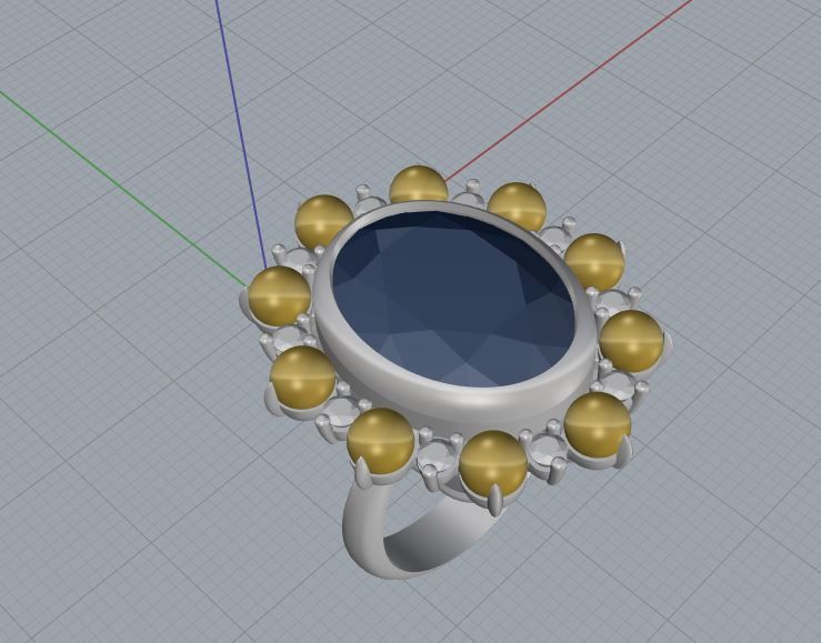 Ring and Earrings  105 3D print model_13