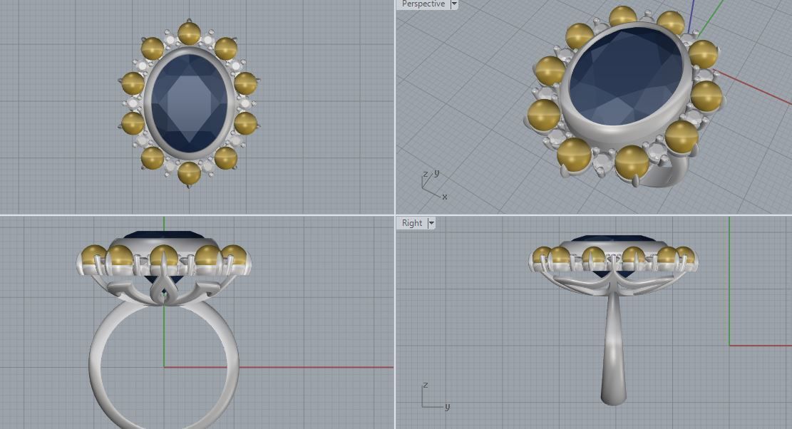 Ring and Earrings  105 3D print model_5