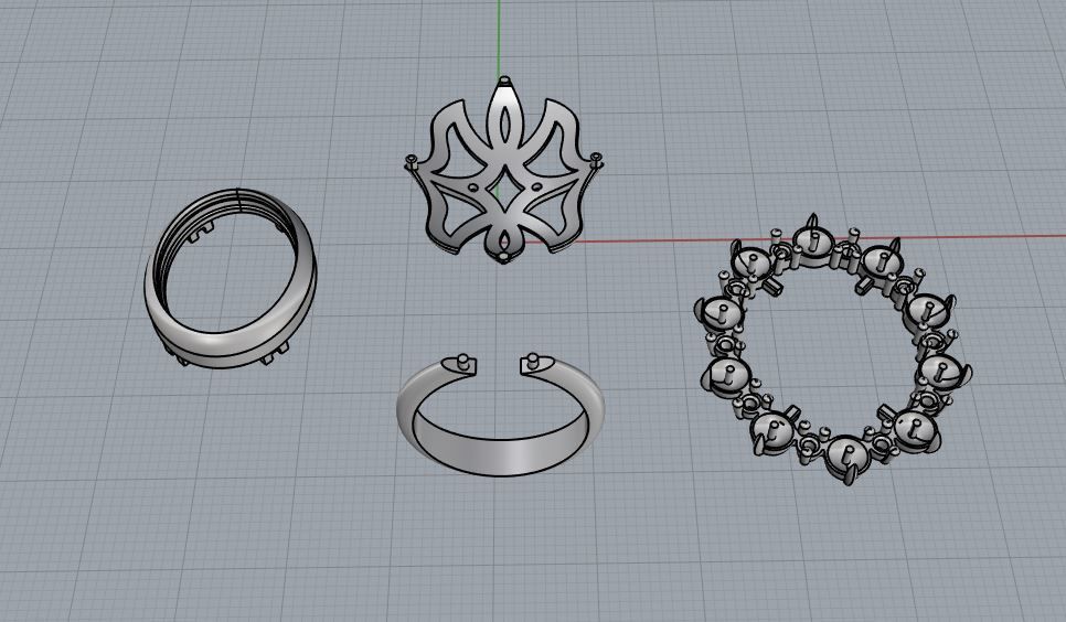 Ring and Earrings  105 3D print model_17