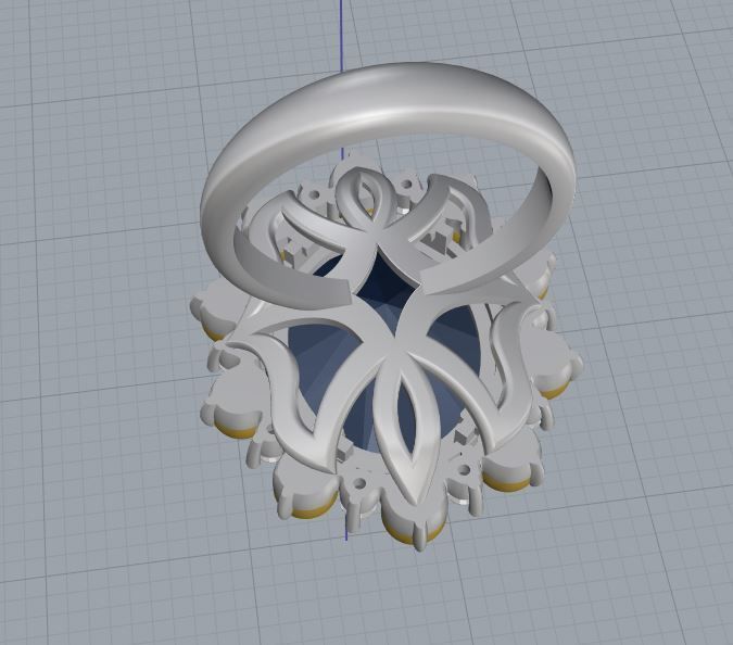 Ring and Earrings  105 3D print model_16