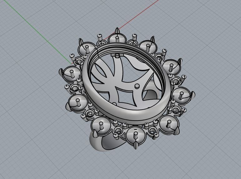 Ring and Earrings  105 3D print model_15