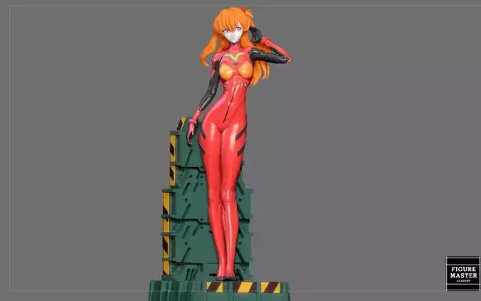 ASUKA LANGLEY PLUG SUIT EVANGELION ANIME CHARACTER PRETTY GIRL 3D print model